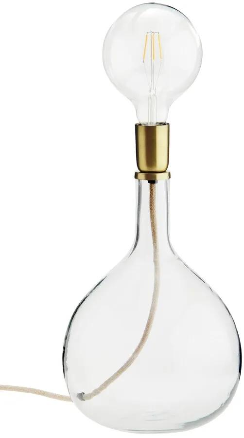 Lampa stołowa szklana 22x38 - transparentny