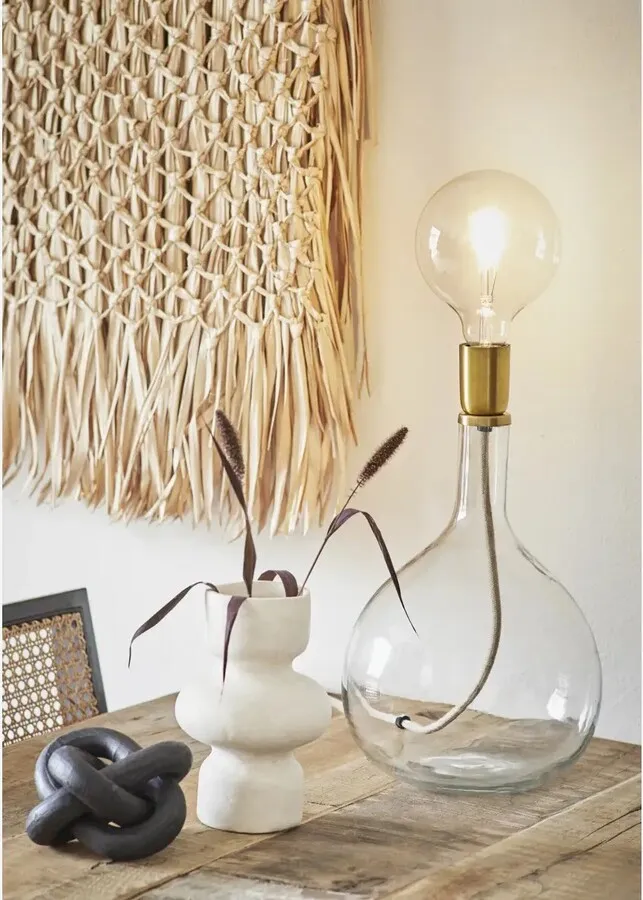 Lampa stołowa szklana 22x38 - transparentny