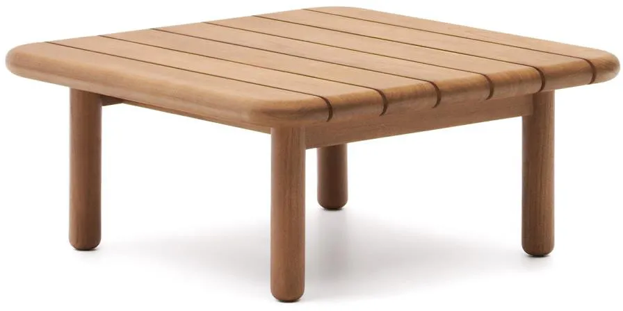 Stolik kawowy ogrodowy z litego drewna tekowego kwadratowy 70x30 cm