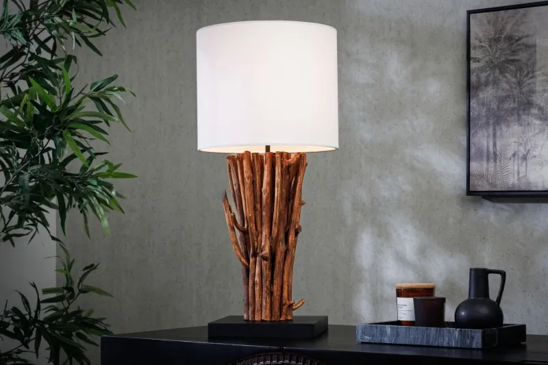 Lampa stołowa EUPHORIA - biały/naturalny