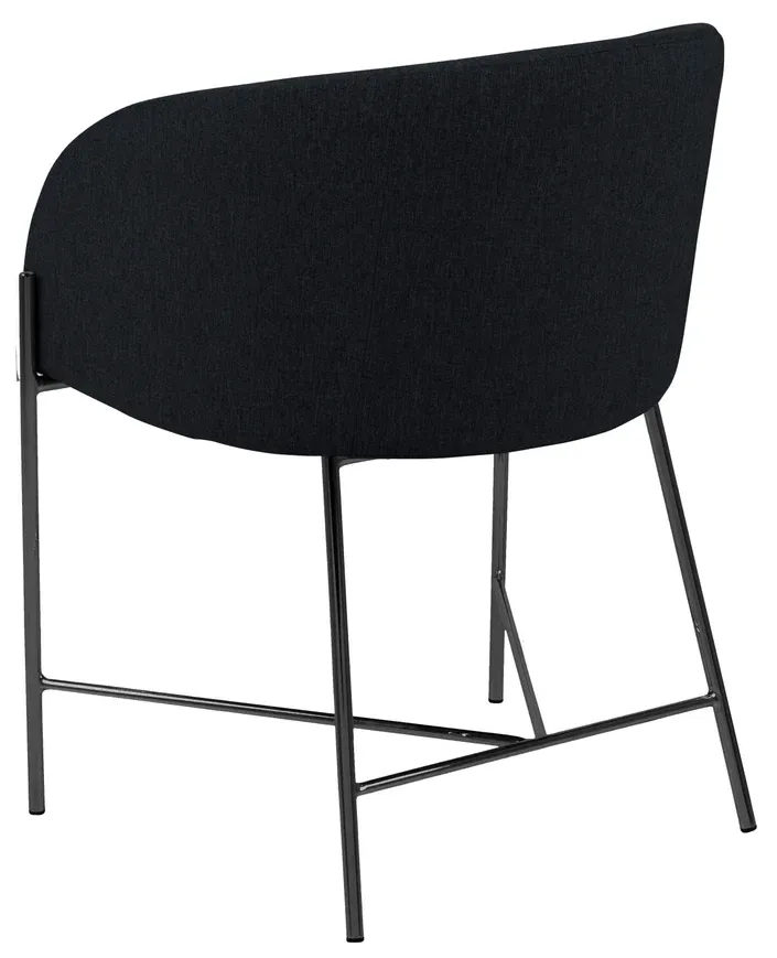 Krzesło z podłokietnikami Nelson 57x76 cm czarne