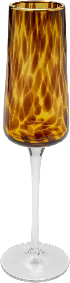Kieliszek do szampana CARAMEL 210 ml - brązowy/transparentny
