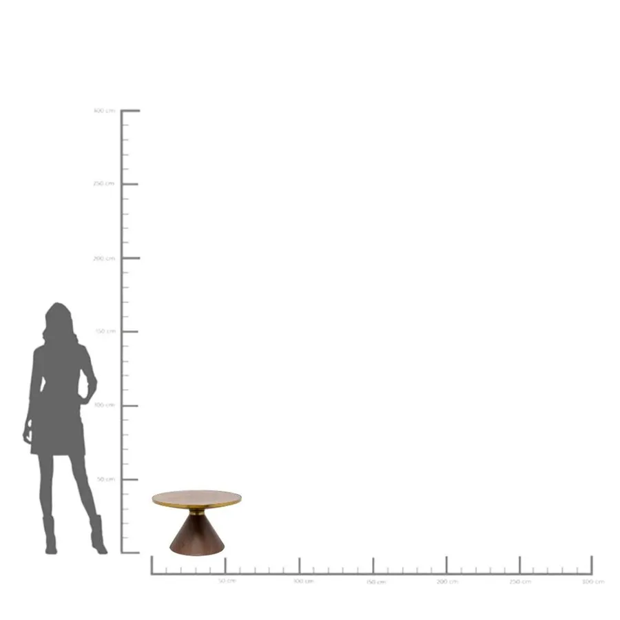 Stolik kawowy okrągły CONO 70 cm - orzech
