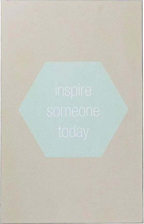 Tabliczka drewniana INSPIRE SOMEONE TODAY 35x55 - szary