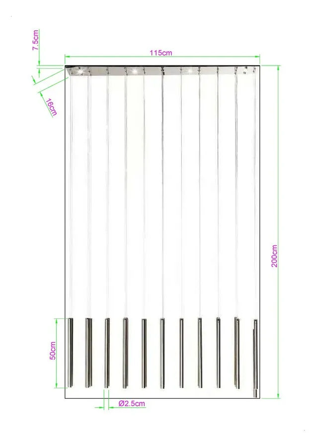 Lampa wisząca LED LIVING VEGAS - chrom