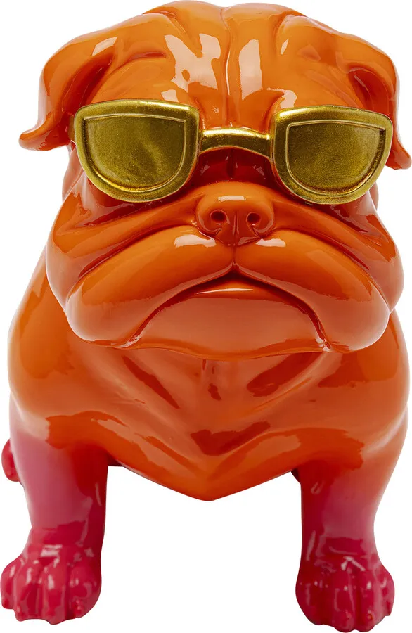 Figurka dekoracyjna FASHION DOG 17 - pomarańczowy/różowy