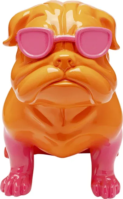 Figurka dekoracyjna FASHION DOG 17 - pomarańczowy/różowy