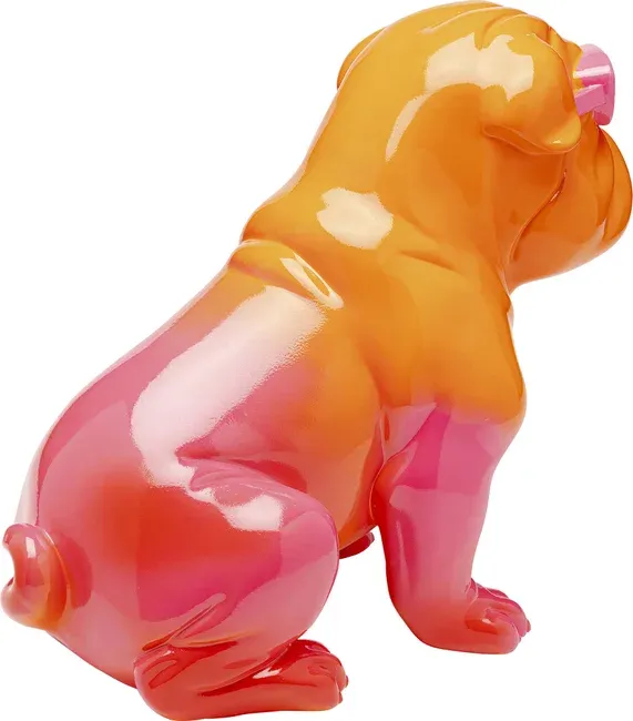 Figurka dekoracyjna FASHION DOG 17 - pomarańczowy/różowy