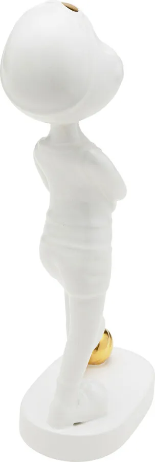 Figurka ceramiczna BALL GIRL 29 - biały/złoty