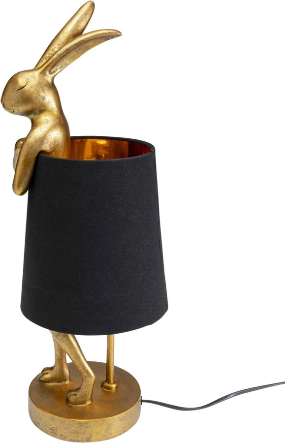 Lampa stołowa ANIMAL RABBIT 50 - złoty/czarny