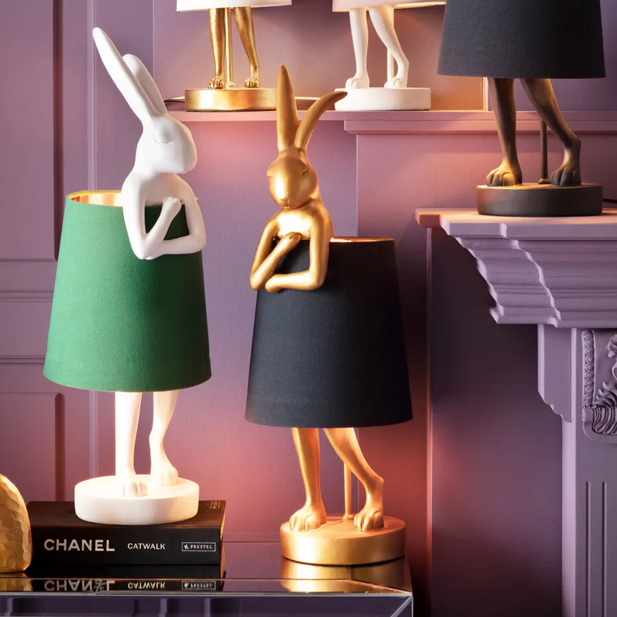 Lampa stołowa ANIMAL RABBIT 50 - złoty/czarny
