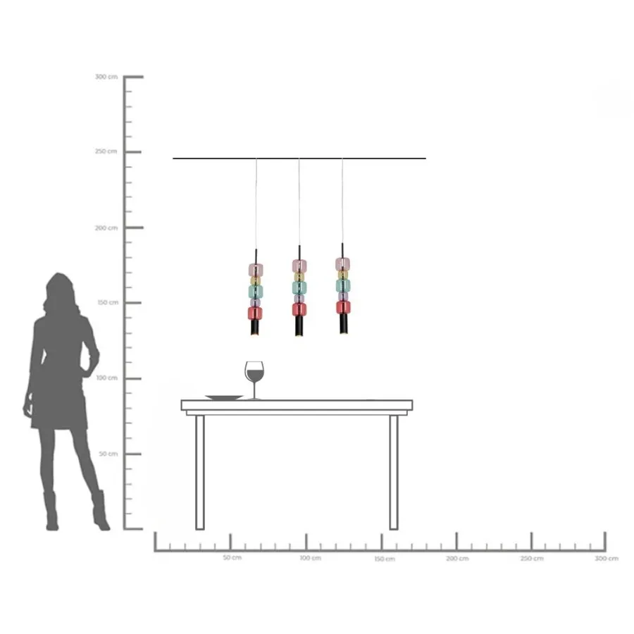 Lampa wisząca CANDY BAR COLORE 70 - multikolor