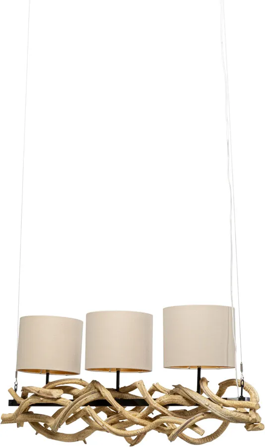 Lampa wisząca JUNGLE CLUB 115 - beżowy/naturalny