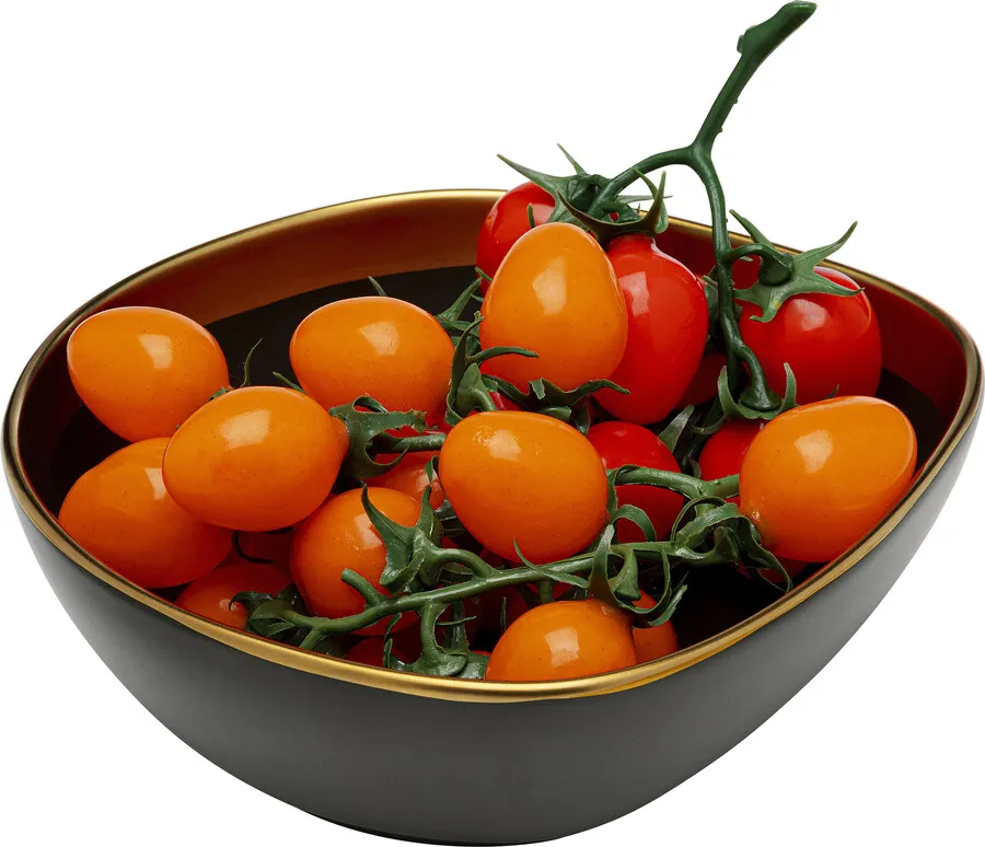 Miska kamionkowa DEEP VIBRATIONS 18 - ciemnozielony/złoty