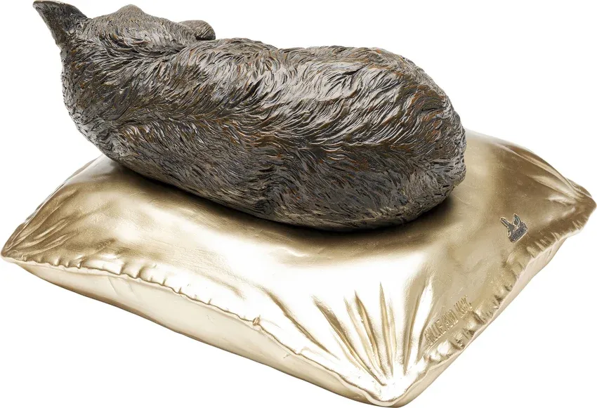 Figurka dekoracyjna SLEEPING KOALA - brązowy/złoty