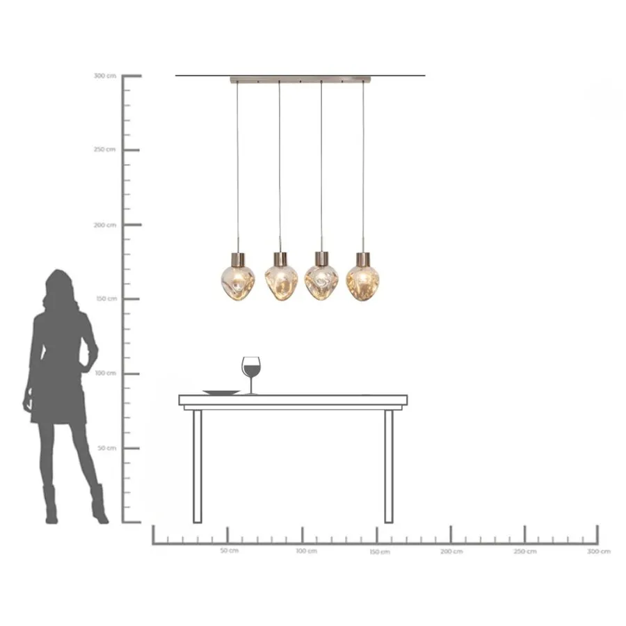 Lampa wisząca SUPERNOVA SMOKY 110 - dymiony/srebrny
