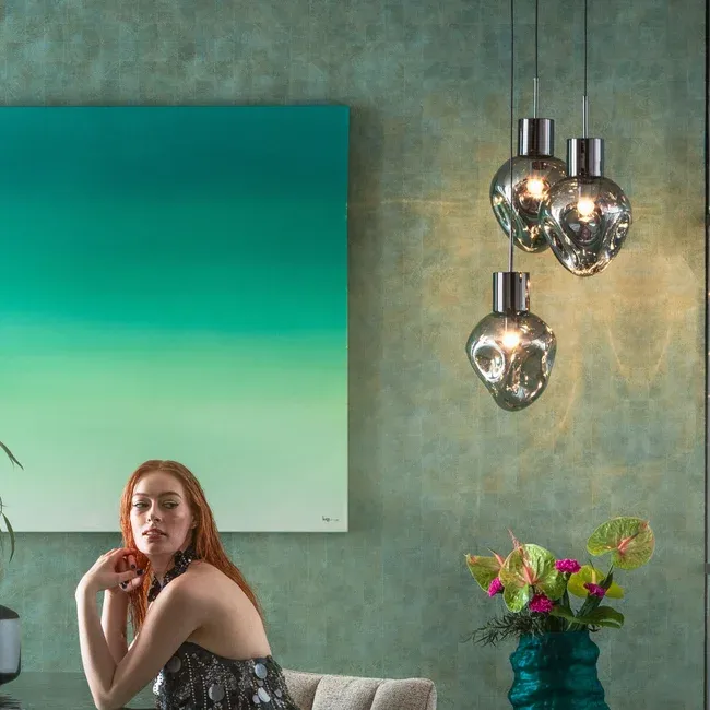 Lampa wisząca SUPERNOVA SMOKY TRE 45 - dymiony/srebrny