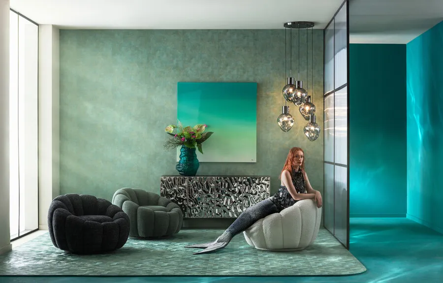 Lampa wisząca SUPERNOVA SMOKY CINQUE 50 - dymiony/srebrny