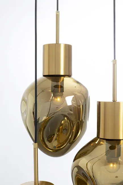 Lampa wisząca SUPERNOVA AMBER TRE 45 - złoty