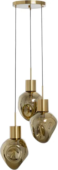 Lampa wisząca SUPERNOVA AMBER TRE 45 - złoty