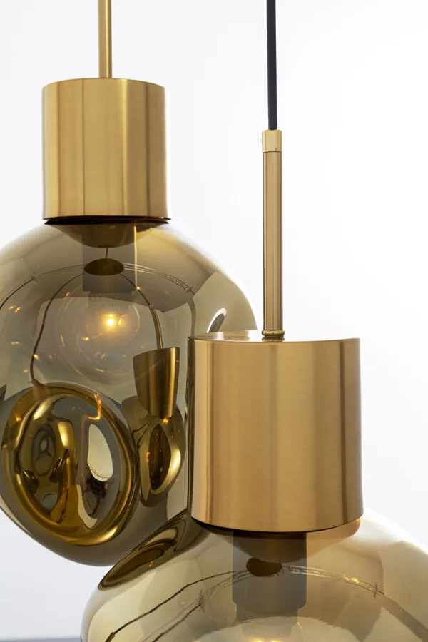 Lampa wisząca SUPERNOVA AMBER TRE 45 - złoty