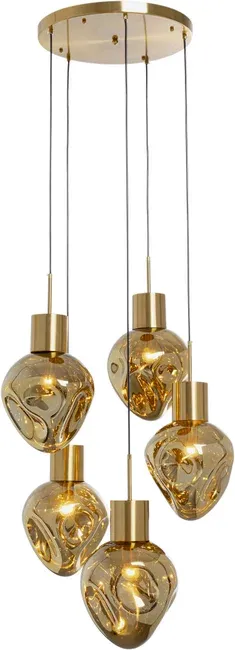 Lampa wisząca SUPERNOVA AMBER CINQUE 50 - złoty
