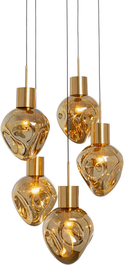 Lampa wisząca SUPERNOVA AMBER CINQUE 50 - złoty