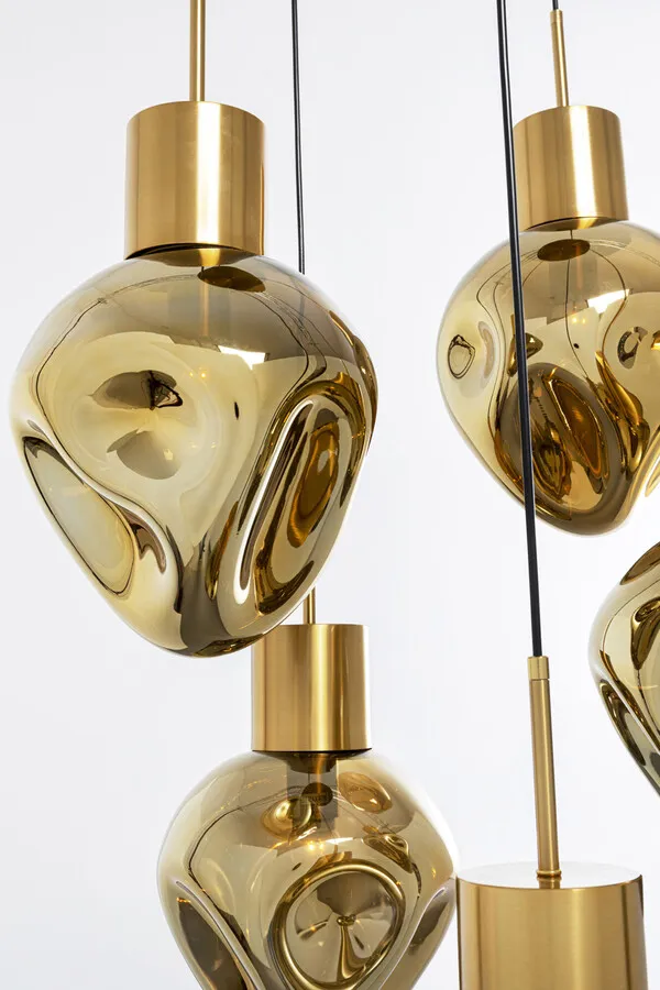 Lampa wisząca SUPERNOVA AMBER CINQUE 50 - złoty