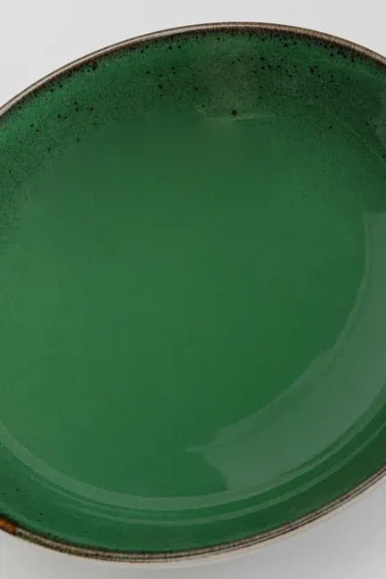 Talerz głęboki COLORINO 20 - biały/zielony