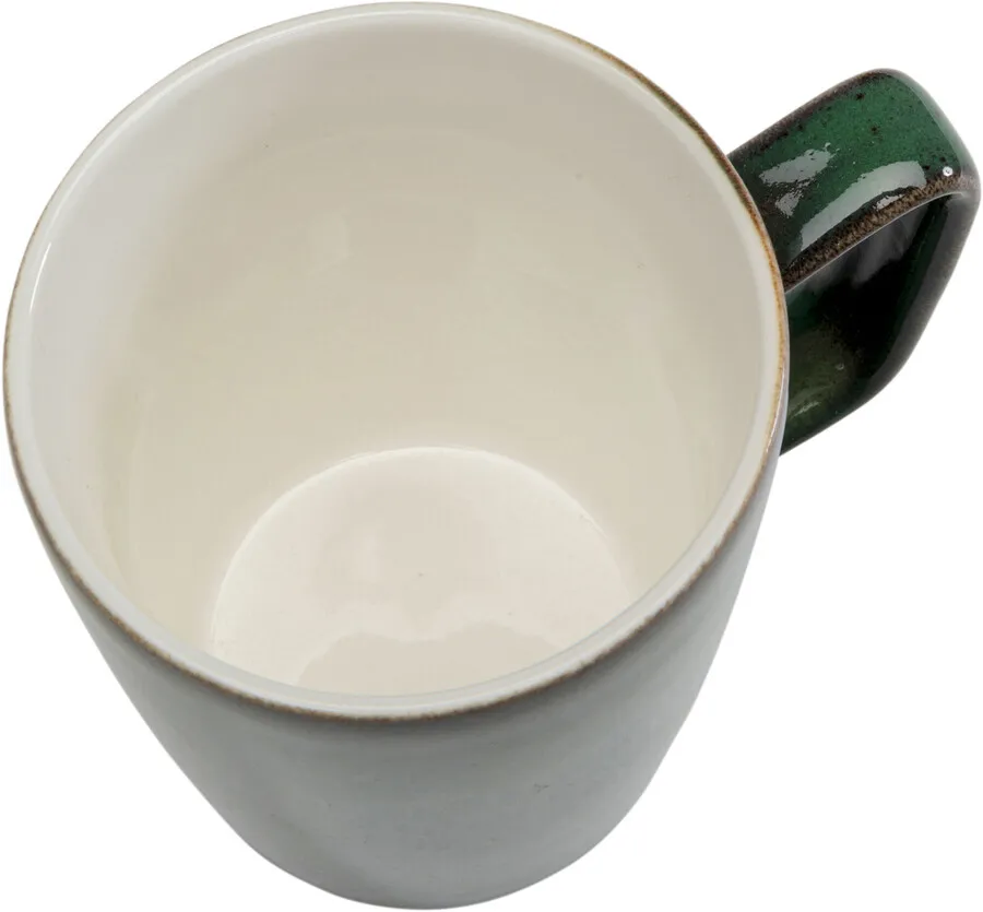 Kubek porcelanowy COLORINO 350 ml - biały/zielony