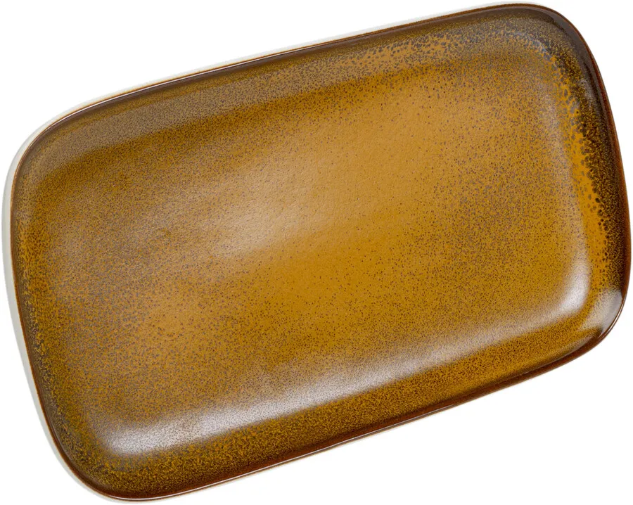 Półmisek COLORINO 31x17 - biały/brązowy