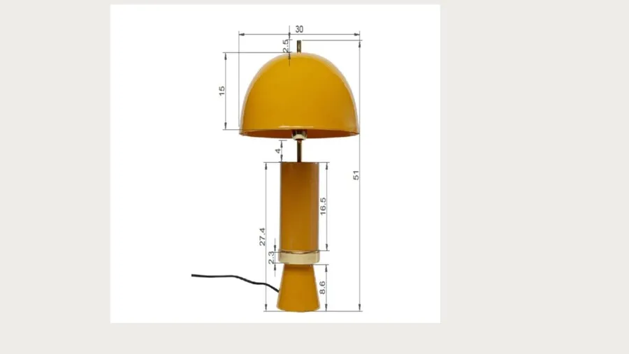 Lampa stołowa JOSY - żółty