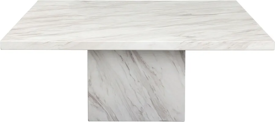 Stolik kawowy ARTISTICO MARBLE 100x100 - biały
