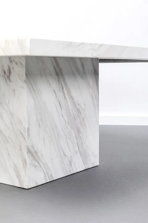Stolik kawowy ARTISTICO MARBLE 100x100 - biały
