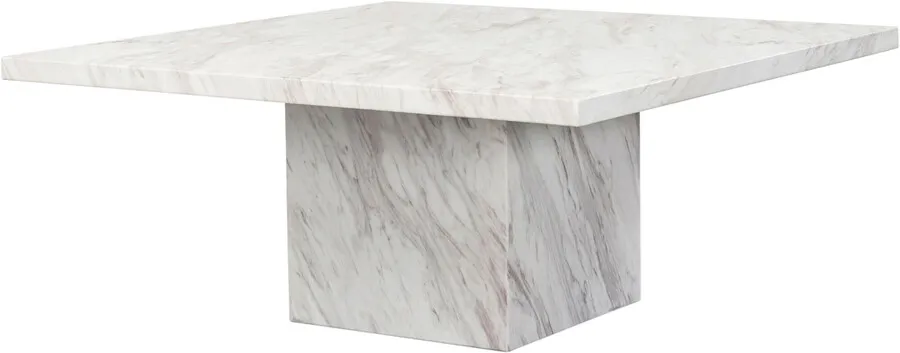 Stolik kawowy ARTISTICO MARBLE 100x100 - biały