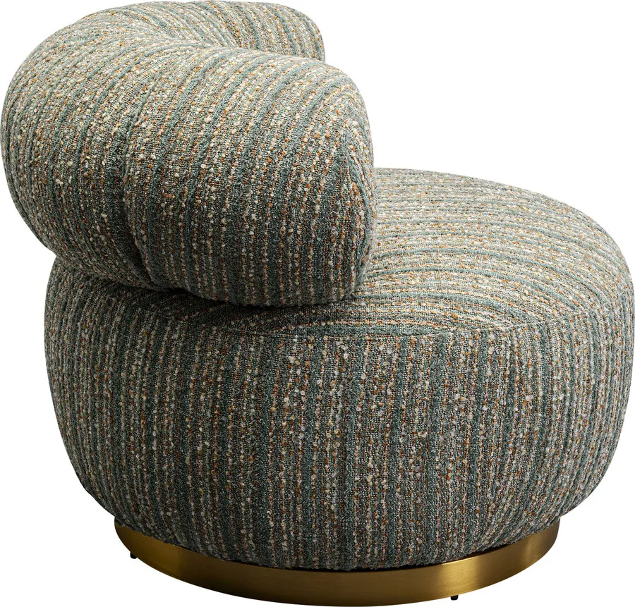 Fotel obrotowy COUTURE STRIPES boucle - niebieski