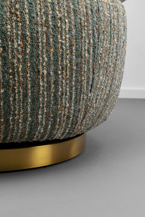 Fotel obrotowy COUTURE STRIPES boucle - niebieski