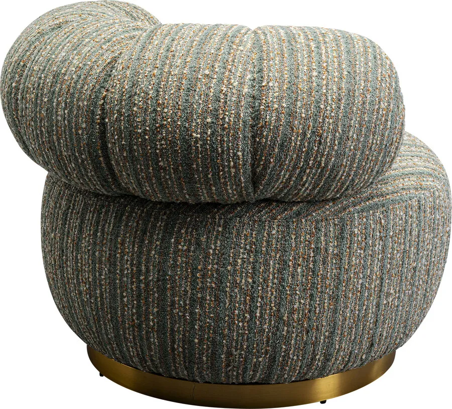Fotel obrotowy COUTURE STRIPES boucle - niebieski