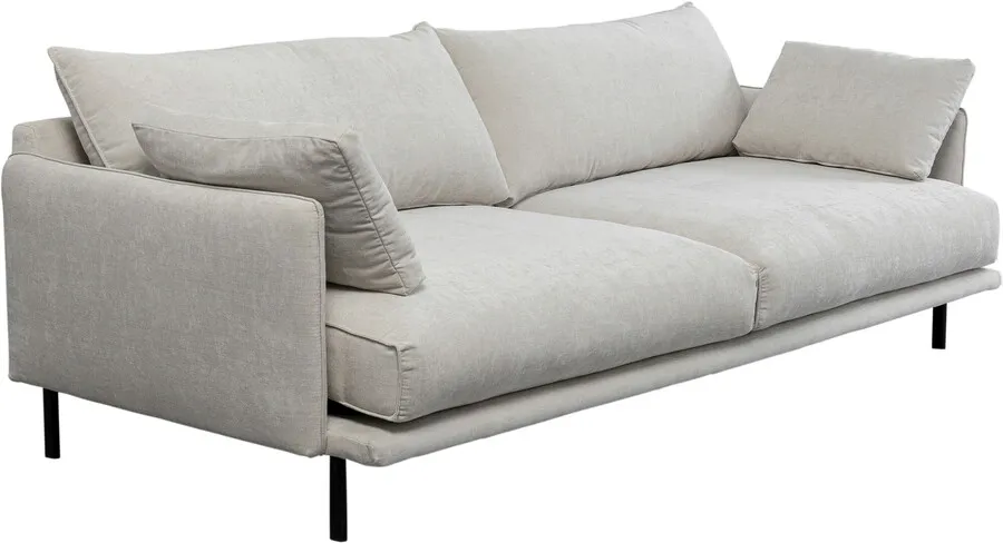 Sofa 3-osobowa EDNA - kremowy