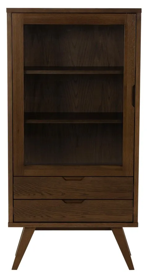 Witryna z szufladami A-LINE 145 cm - dąb wędzony