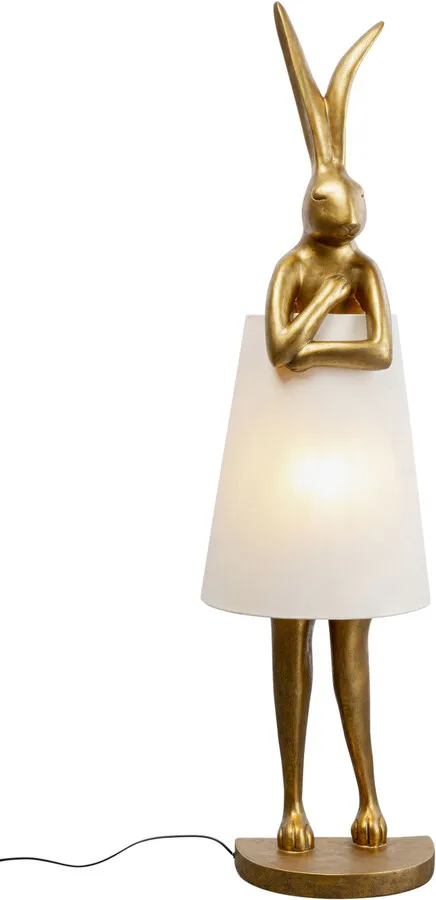 Lampa podłogowa ANIMAL RABBIT 150 - złoty/biały