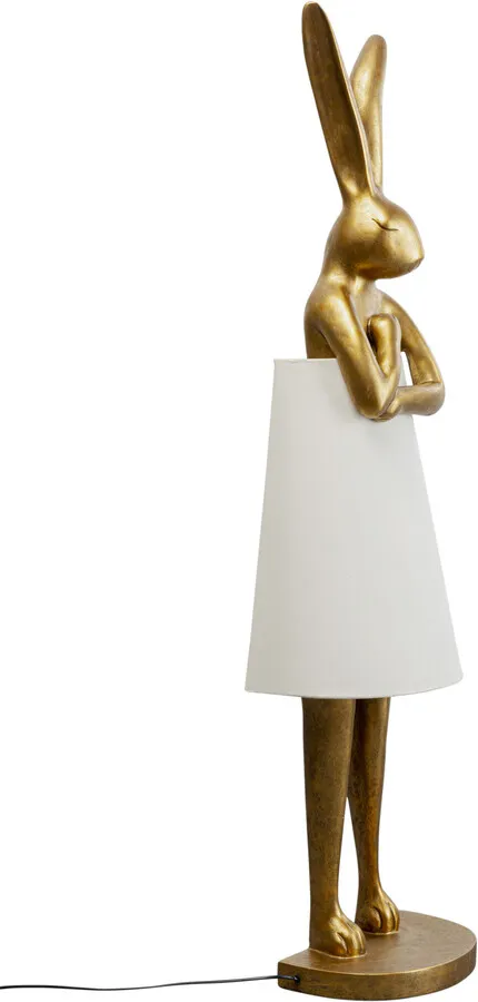 Lampa podłogowa ANIMAL RABBIT 150 - złoty/biały