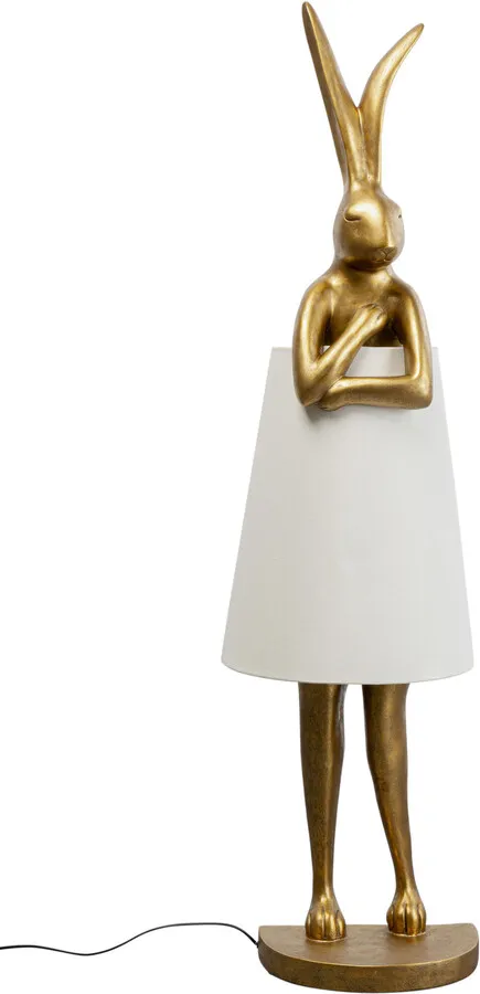 Lampa podłogowa ANIMAL RABBIT 150 - złoty/biały