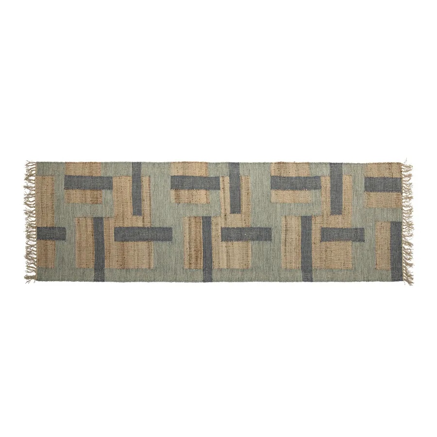 Chodnik HONITON 245x75 - zielony/brązowy