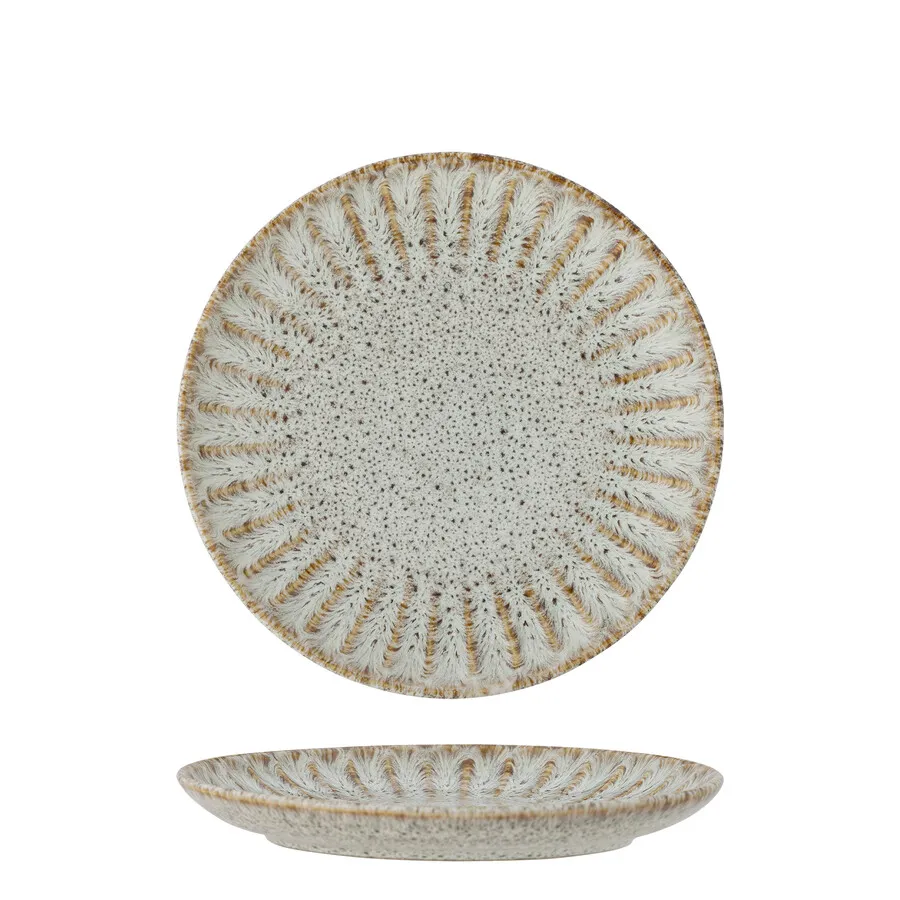 Talerz ceramiczny FLEUR 21 - szary