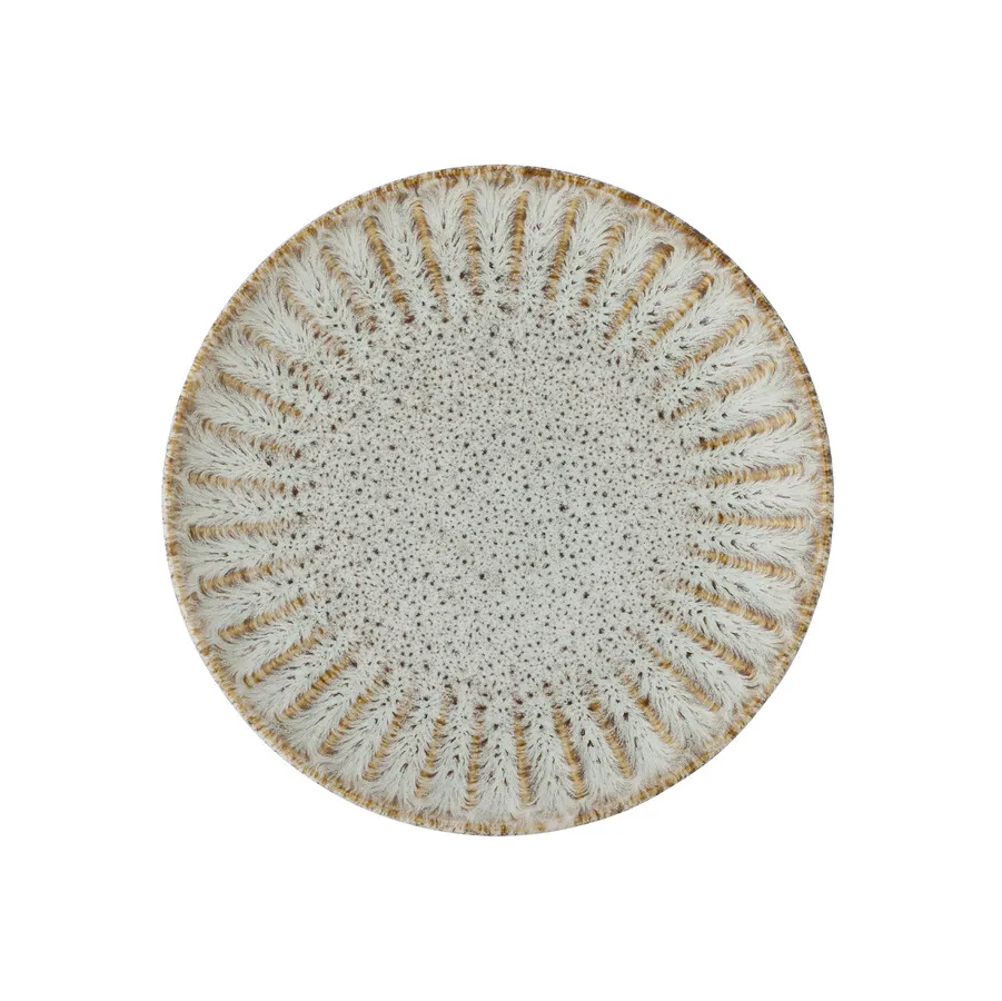 Talerz ceramiczny FLEUR 21 - szary