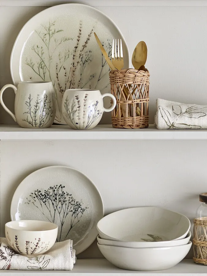 Zestaw obiadowy BEA 12 elementów - beżowy