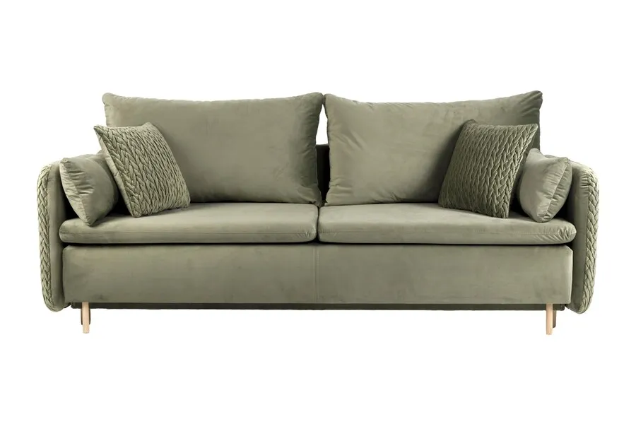 Sofa rozkładana welurowa LUNA