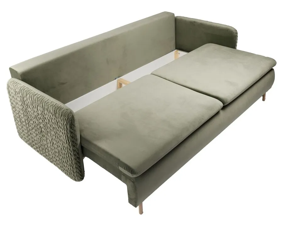 Sofa rozkładana welurowa LUNA