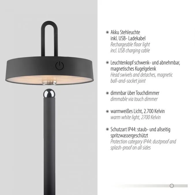Lampa podłogowa AMAG 19311-18 - czarny